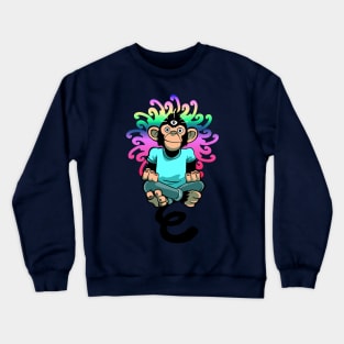 monkey and third eye Crewneck Sweatshirt